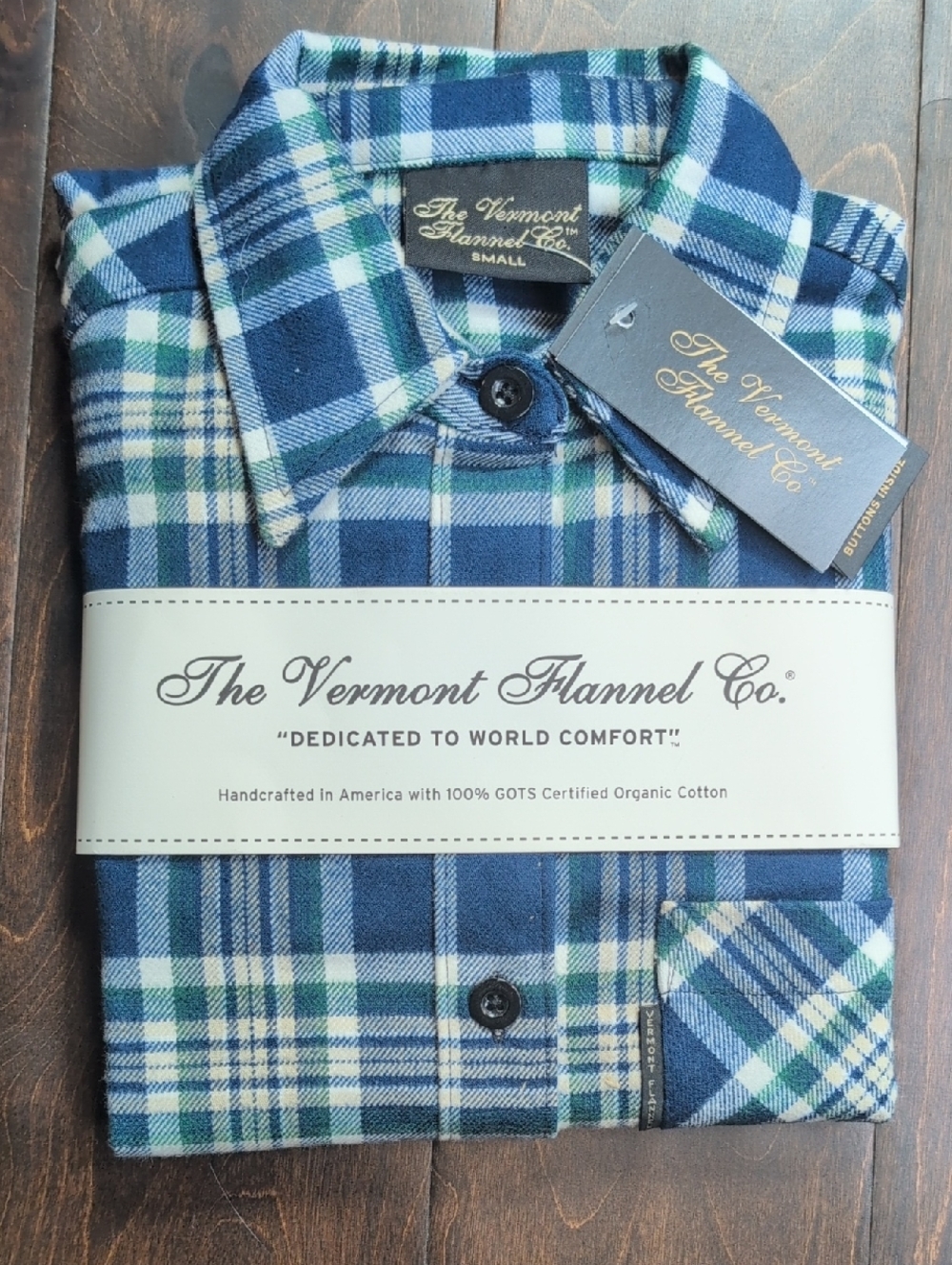 Women’s Blue & Green Plaid Button-Down Shirt By Vermont Flannel Co.